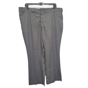 Mens 46X30 Gray Flat Front Multi Pocket Pants Hook Eye Closure Dress Pants